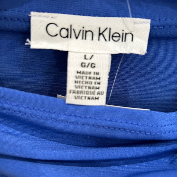 Calvin Klein cowl neck sleeveless top, cobalt blue, Sz Lg- New - Picture 10 of 11